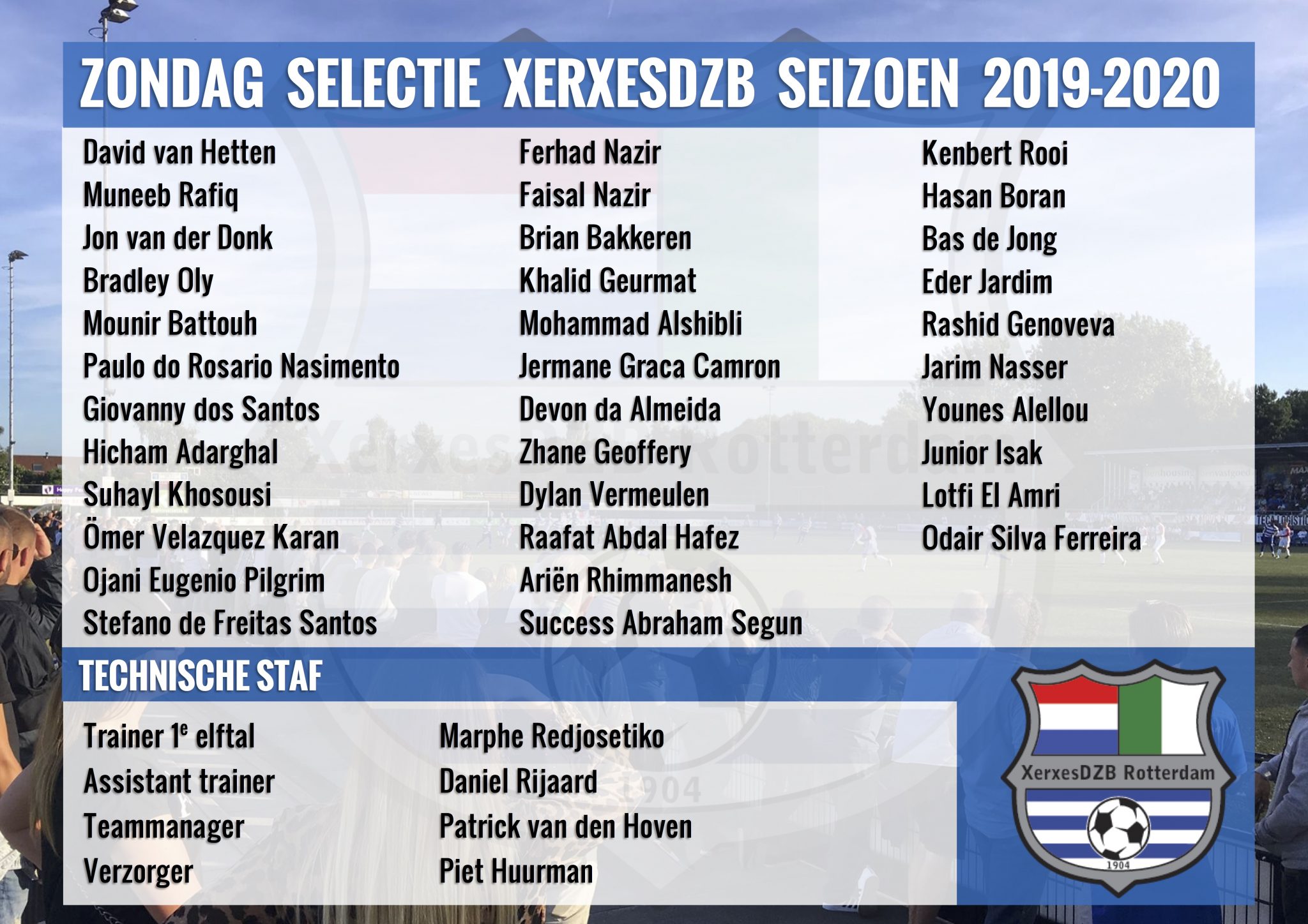 Programma voorbereiding XerxesDZB zondag selectie