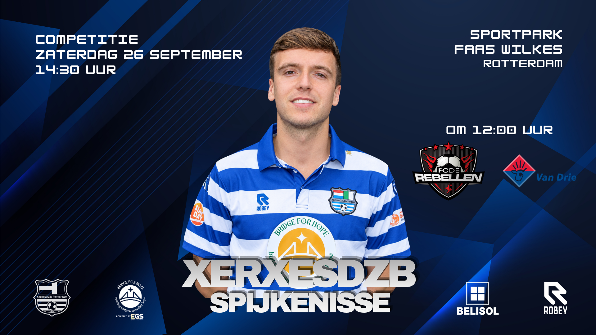 Voorafgaand aan XerxesDZB - Spijkenisse spelen FC De Rebellen tegen VANDRIE GROUP