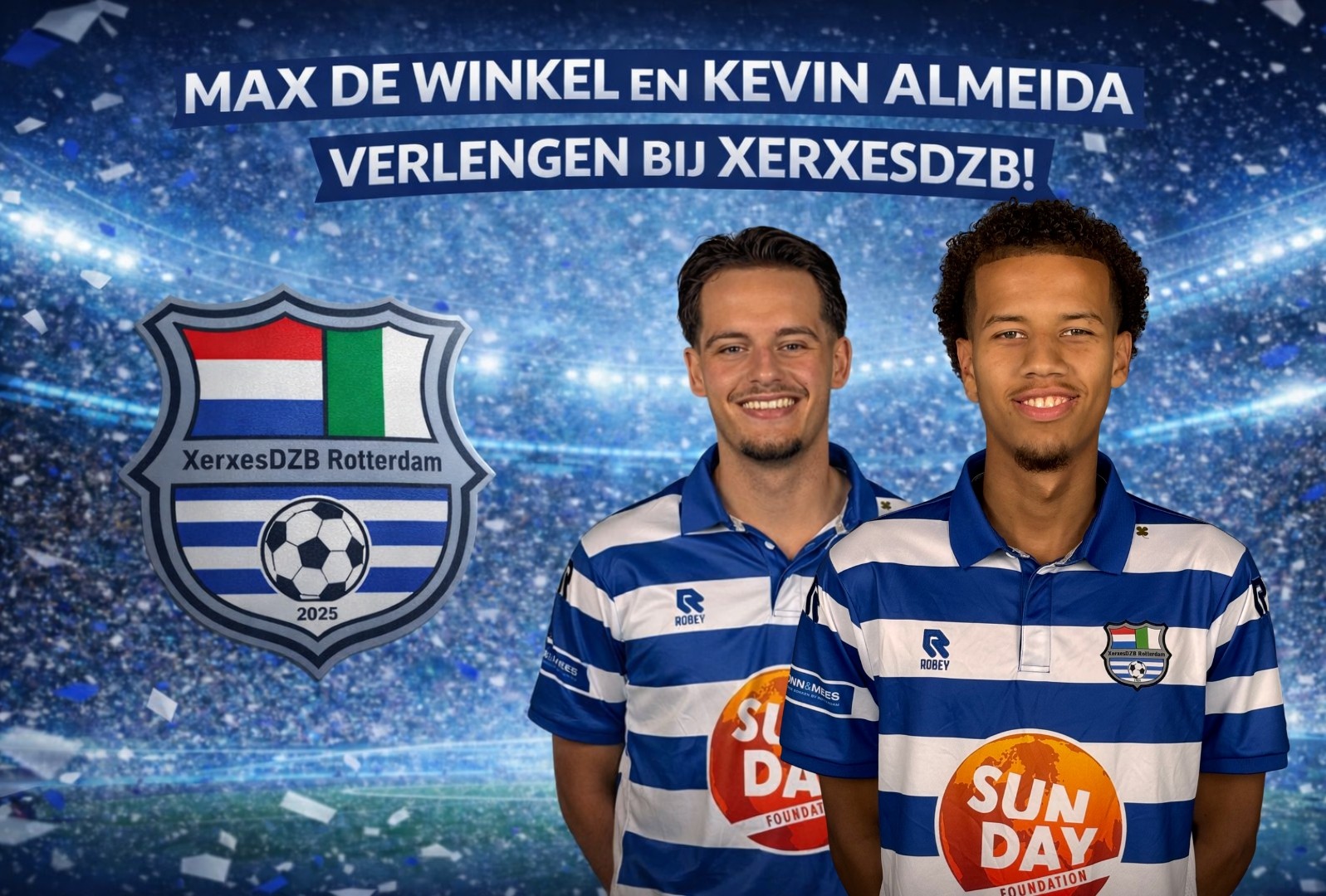 Max de Winkel en Kevin Almeida ook in seizoen 2026/2027 actief bij XerxesDZB