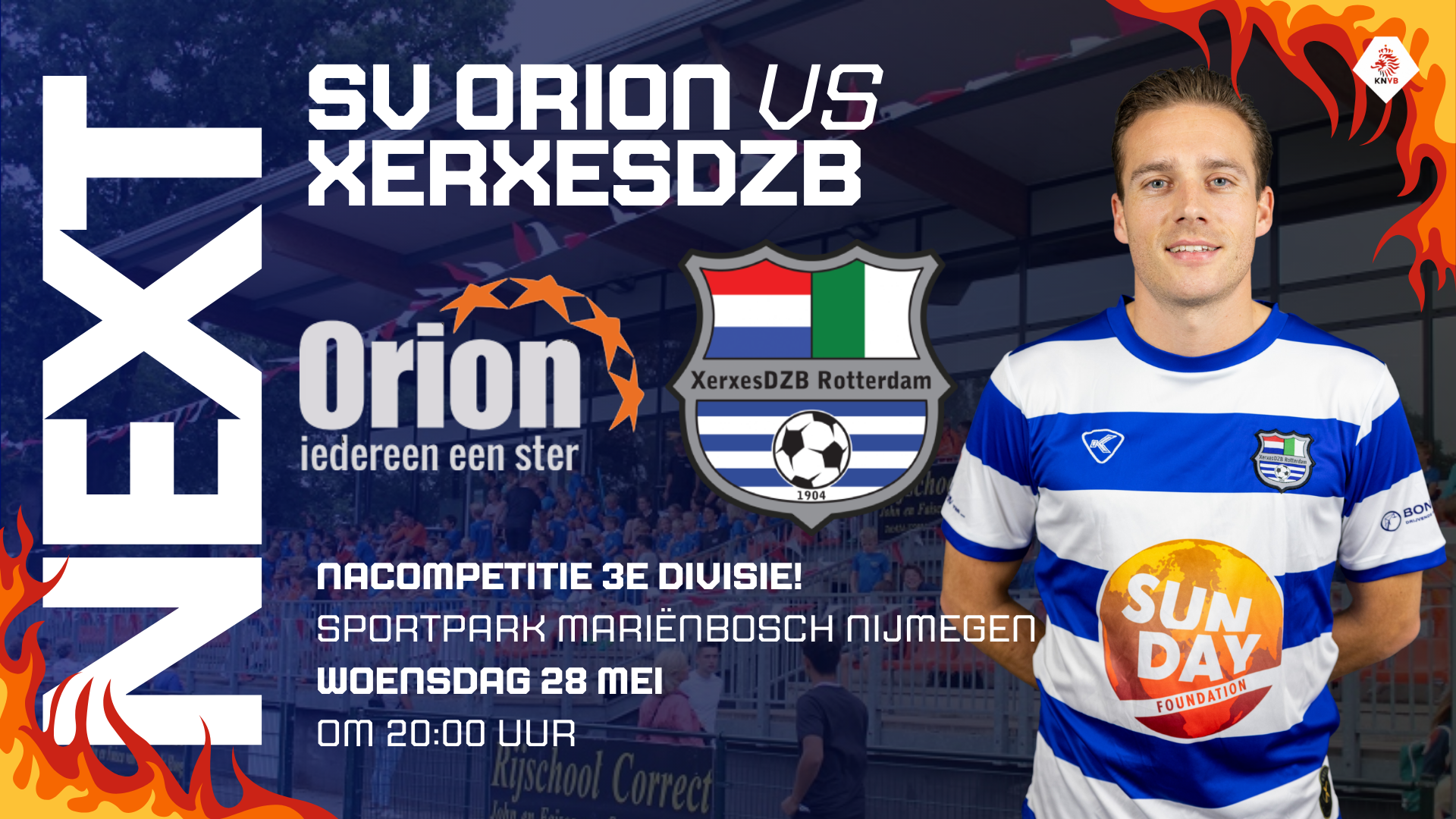 XerxesDZB treft woensdag ORION voor de nacompetitie promotie 3e Divisie!